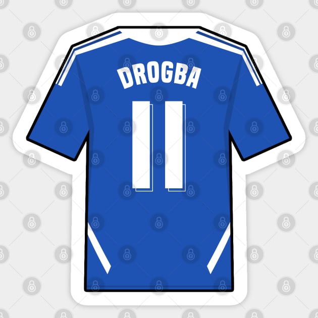 Drogba Chelsea 11/12 UCL Winner Jersey Sticker by Footscore